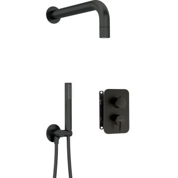 Set de dus incastrat Deante Silia negru mat