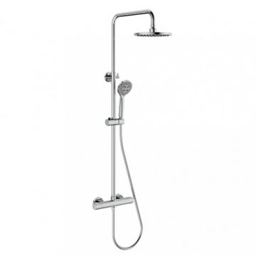 Coloana dus cu termostat Borras Griferias, crom periat - Culoare Crom