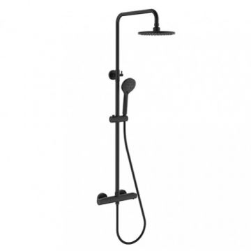 Coloana dus cu termostat Borras Griferias, negru mat - Culoare Negru