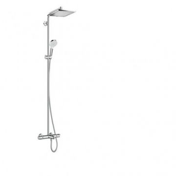 Coloana dus Hansgrohe Crometta E 240 cu termostat si pipa cada - Culoare Crom