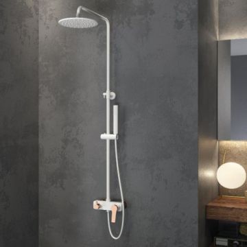 Coloana dus Karag Andare Bianco, rose gold - Culoare Alb pal