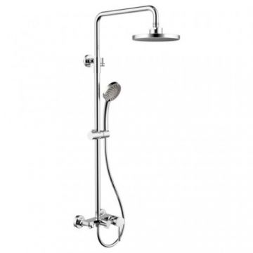 Coloana dus Karag Artemis, crom, cu baterie cada - Culoare Crom