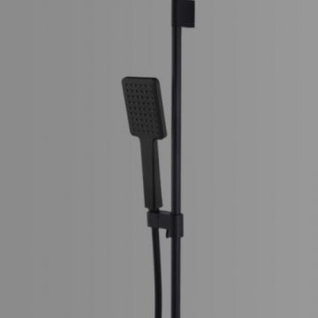 Coloana dus Wellis Mamba cu furtun si cap de dus, negru - Culoare Negru