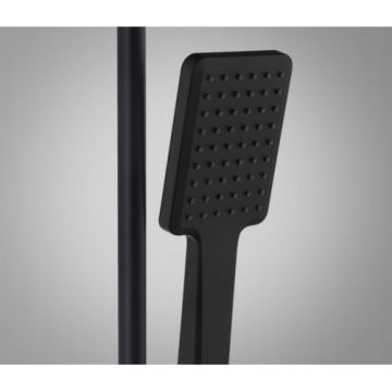 Coloana dus Wellis Mamba cu furtun si cap de dus, negru - Culoare Negru