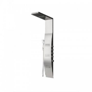 Panou de dus Karag Leonora S9786, aluminiu - Culoare Argintiu