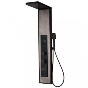 Panou de dus Karag Nios S9237-4, negru mat