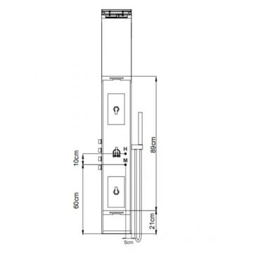 Panou de dus Wellis Mona