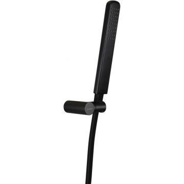 Set dus negru cu para, furtun de dus si suport para Deante Hiacynt