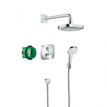 Sistem de dus Hansgrohe Design Croma Select E Ecostat E incastrat cu termostat