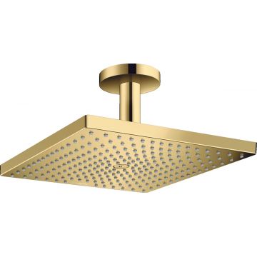 Palarie de dus Hansgrohe Raindance E 300 Air crom si brat de tavan 100mm  gold optic lustruit