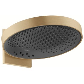Palarie de dus Hansgrohe Rainfinity 360  3 tipuri de jet  cu placa de conectare la perete  bronz periat