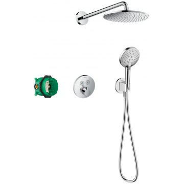 Sistem de dus incastrat termostatat Hansgrohe Raindance S 240 ShowerSelect S cu 2 consumatori  crom