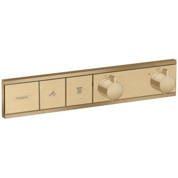 Baterie cada - dus termostatata Hansgrohe RainSelect cu montaj incastrat  necesita corp ingropat  bronz periat