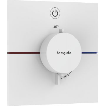 Baterie dus termostatata Hansgrohe ShowerSelect Comfort E On/Off cu montaj incastrat  necesita corp ingropat  alb mat