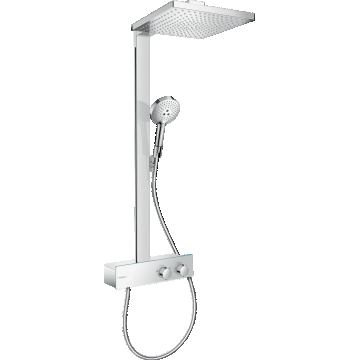 Coloana de dus Hansgrohe Raindance E 300 1jet EcoSmart cu baterie termostatata ShowerTablet 350  crom
