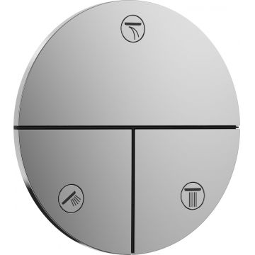 Divertor Hansgrohe ShowerSelect Comfort S cu 3 functii cu montaj incastrat  necesita corp ingropat  crom
