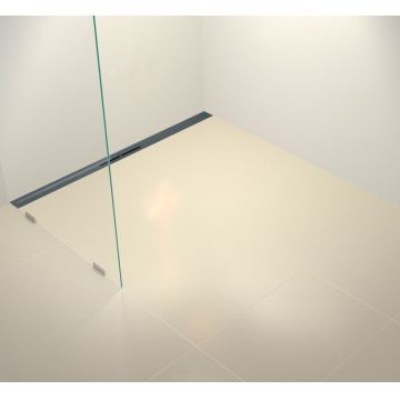 Pachet rigola de dus Kessel Linearis Infinity 90  Megastop  120cm  capac negru mat