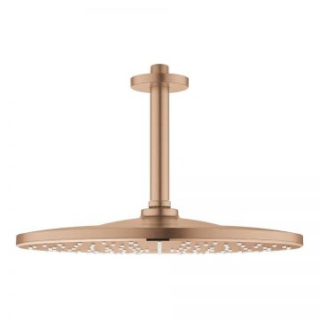 Palarie de dus Grohe Rainshower Mono 310 cu brat de tavan 142mm  9 5l/min  brushed warm sunset