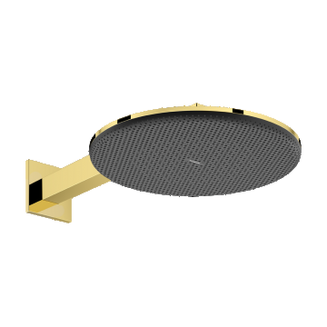 Palarie de dus Hansgrohe Raindance Alive Select S 300 2jet EcoSmart cu brat de dus de perete 39cm  gold optic