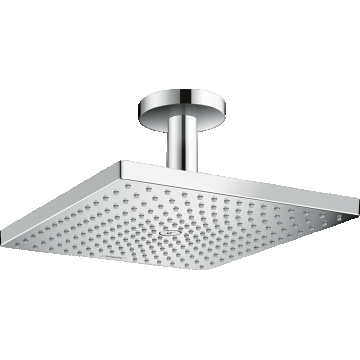 Palarie de dus Hansgrohe Raindance E 300 1jet EcoSmart cu brat de dus de tavan 10cm  crom