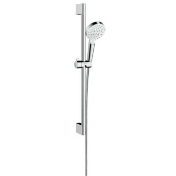 Set de dus Hansgrohe Crometta NEW 100 Vario cu bara 0.65 m alb/crom EXPUS