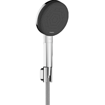 Set de dus Hansgrohe Raindance Alive Select S 125 3jet EcoSmart cu agatatoare si furtun de dus Designflex 160 cm  crom