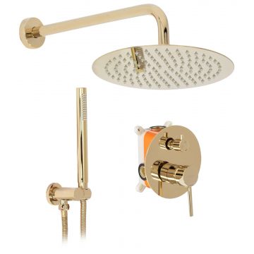 Set de dus incastrabil Rea Lungo L + box, auriu lucios