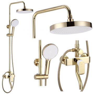 Set de dus Rea Bloom, auriu lucios cu alb