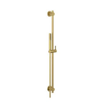 Set duș Kludi, Nova Fonte, cu bară 90 cm, pară și furtun, auriu periat