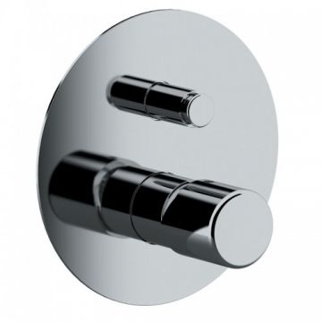 Baterie cada / dus incastrata Daniel Rubinetterie Trilogy crom, cu comutator si corp incastrat - Culoare Crom