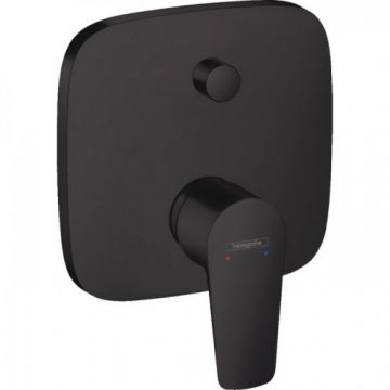 Baterie cada / dus incastrata Hansgrohe Talis E, patrata, negru - Culoare Negru