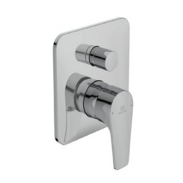 Baterie cada/dus incastrata Ideal Standard Cerafine D, cu comutator, patrata - Culoare Crom