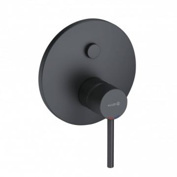 Baterie cada / dus incastrata Kludi Bozz, negru, cu buton comutare - Culoare Negru