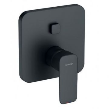 Baterie cada / dus incastrata Kludi Pure&Style, negru, cu buton comutare - Culoare Negru