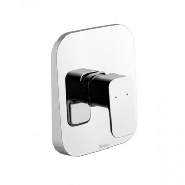 Baterie cada / dus incastrata Ravak 10° Free, patrata - Culoare Crom