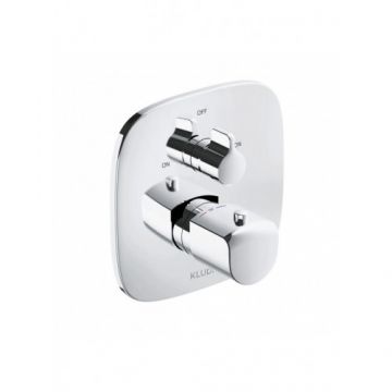 Baterie cada / dus incastrata termostatata Kludi Ameo, patrata - Culoare Crom