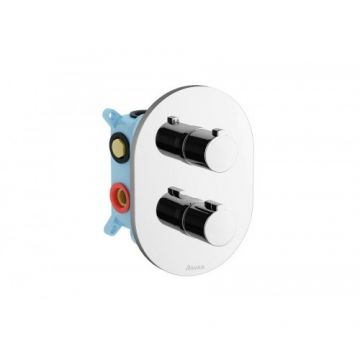 Baterie cada / dus incastrata termostatata Ravak Chrome CR 067.00 - Culoare Crom