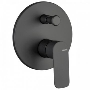 Baterie cada / dus incastrata Vema Slate, negru - Culoare Negru