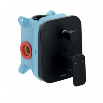 Baterie cada/dus Ravak 10° Free incastrabila, negru mat - Culoare Negru