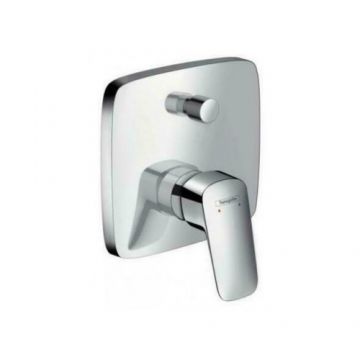Baterie cada incastrata Hansgrohe Logis, patrata - Culoare Crom