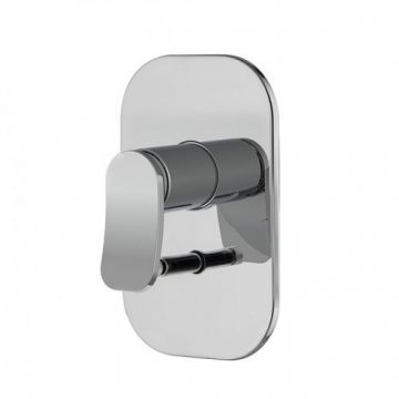 Baterie dus / cada incastrata Fima Flo, cu deviator - Culoare Crom