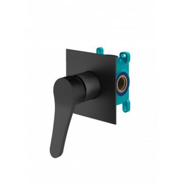 Baterie dus incastrata Mariner Rubinetterie Kobra, negru, cu kit montare - Culoare Negru