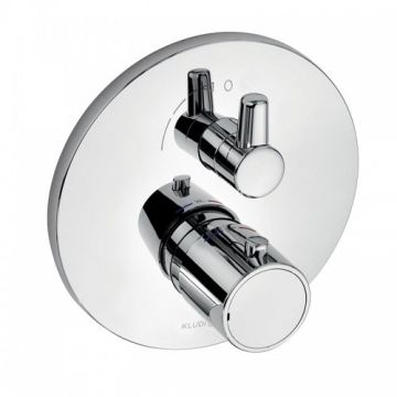 Baterie dus incastrata termostatata Kludi Zenta, rotunda - Culoare Crom