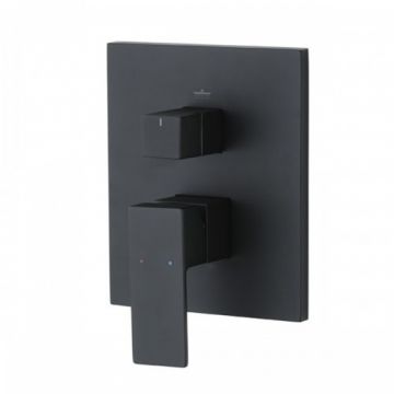 Baterie dus incastrata Wellis Mamba, negru mat - Culoare Negru