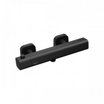 Baterie dus termostatata Ravak 10° Free, negru mat - Culoare Negru