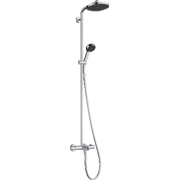 Coloana de dus Hansgrohe Activera S 240 1jet EcoSmart cu baterie cada termostatata Ecostat Fine  crom
