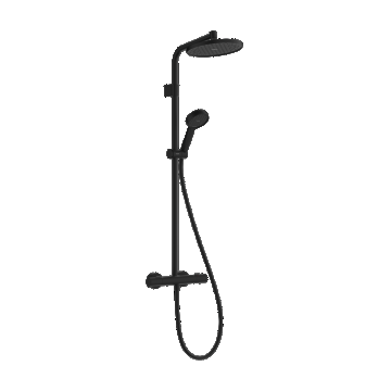 Coloana de dus Hansgrohe Activera S 240 1jet EcoSmart+ cu baterie termostatat Ecostat Fine Varia  negru mat