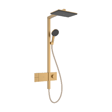 Coloana de dus Hansgrohe Raindance Alive Q 210x340 1jet EcoSmart cu baterie termostatata ShowerSelect Comfort  bronz periat