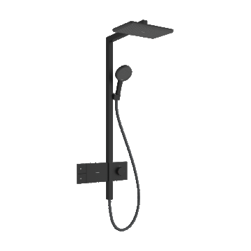 Coloana de dus Hansgrohe Raindance Alive Q 210x340 1jet EcoSmart cu baterie termostatata ShowerSelect Comfort  negru mat