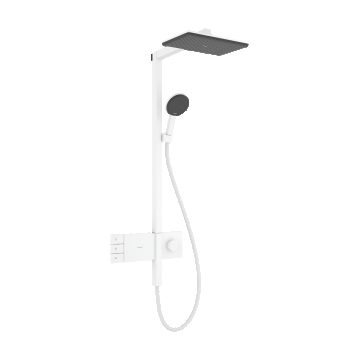Coloana de dus Hansgrohe Raindance Alive Q 210x340 2jet EcoSmart cu baterie termostatata ShowerSelect Comfort  alb mat